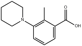 2-Methyl-3-(1-piperidinyl)benzoic Acid Structure