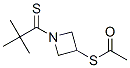 Ethanethioic  acid,  S-[1-(2,2-dimethyl-1-thioxopropyl)-3-azetidinyl]  ester Structure