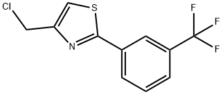 4-(클로로메틸)-2-[3-(트리플루오로메틸)페닐]-1,3-티아졸(SALTDATA:FREE) 구조식 이미지