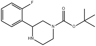 3-(2-Fluoro-phenyl)-piperazine-1-carboxylic acid tert-butyl ester Structure