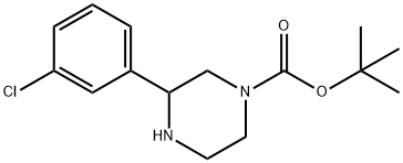 tert-Butyl 3-(3-chlorophenyl)piperazine-1-carboxylate Structure