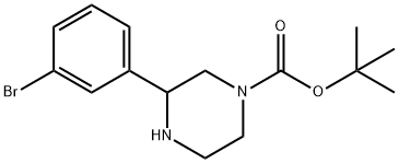 3-(3-BROMO-PHENYL)-PIPERAZINE-1-CARBOXYLIC ACID TERT-BUTYL ESTER Structure