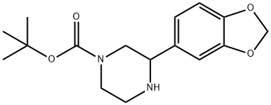 3-BENZO[1,3]DIOXOL-5-YL-PIPERAZINE-1-CARBOXYLIC ACID TERT-BUTYL ESTER Structure