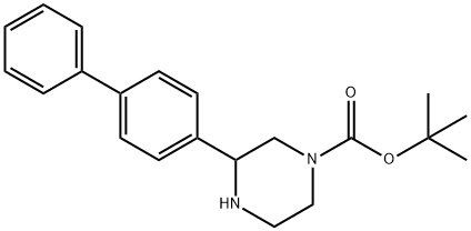 3-BIPHENYL-4-YL-PIPERAZINE-1-CARBOXYLIC ACID TERT-BUTYL ESTER Structure