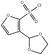 3-(1,3-DIOXOLAN-2-YL)FURAN-2-SULFONYL CHLORIDE 구조식 이미지