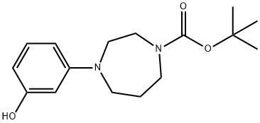 4-(3-HYDROXYPHENYL)-1,4-DIAZEPANE, N1-BOC PROTECTED 95%TERT-BUTYL 4-(3-HYDROXYPHENYL)PERHYDRO-1,4-DIAZEPINE-1-CARBOXYLATE Structure