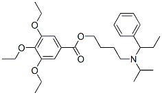 4-(1-페닐프로판-2-일-프로필-아미노)부틸3,4,5-트리에톡시벤조에이트 구조식 이미지