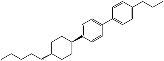 4-trans-pentylcyclohexyl-4'-propylbiphenyl Structure