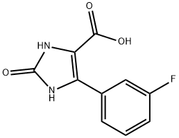 1,3-DIHYDRO-IMIDAZOL-2-ONE-5-(3-FLUORO) PHENYL-4-CARBOXYLIC ACID Structure