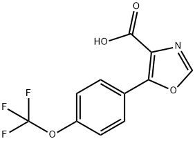 4-Oxazolecarboxylic acid, 5-[4-(trifluoromethoxy)phenyl]- Structure