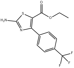 ETHYL 2-AMINO-4-(4-(TRIFLUOROMETHYL)PHENYL)THIAZOLE-5-CARBOXYLATE 구조식 이미지