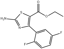 에틸2-아미노-4-(2,5-디플루오로)페닐티아졸-5-카르복실레이트 구조식 이미지