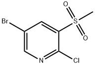 5-BROMO-2-CHLORO-3-METHYLSULFONYLPYRIDINE Structure