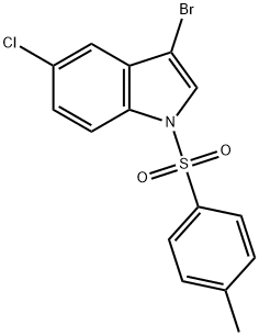 3-BroMo-5-chloro-1-(p-toluenesulfonyl)indole Structure