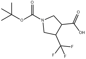 [4-(TRIFLUOROMETHYL)PYRROLIDINE]-1,3-DICARBOXYLIC ACID 1-TERT-BUTYL ESTER Structure
