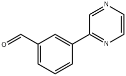 3-PYRAZIN-2-YLBENZALDEHYDE Structure