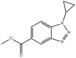 Methyl 1-cyclopropylbenzotriazole-5-carboxylate Structure