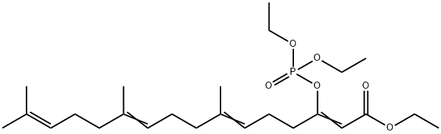 3-Diethoxyphosphoryloxy-7,11,15-trimethyl-hexadecatetra-2,6,10,14-enoic Acid, Ethyl Ester, (Mixture of Isomers) Structure