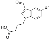 1H-INDOLE-1-BUTANOIC ACID, 5-BROMO-3-FORMYL- Structure