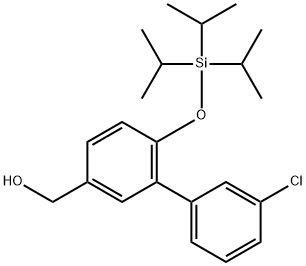 (3'-CHLORO-6-TRIISOPROPYLSILANYLOXY-BIPHENYL-3-YL)-METHANOL Structure