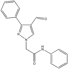 2-(4-formyl-3-phenyl-1H-pyrazol-1-yl)-N-phenylacetamide 구조식 이미지