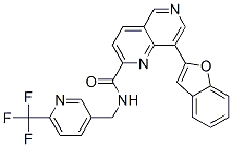 8-(1-BENZOFURAN-2-YL)-N-([6-(TRIFLUOROMETHYL)PYRIDIN-3-YL]METHYL)-1,6-NAPHTHYRIDINE-2-CARBOXAMIDE 구조식 이미지