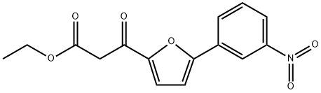 ETHYL-2-[5-(3-NITROPHENYL)]FUROYL-ACETATE Structure