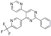 2-PHENYL-5-(PYRIMIDIN-4-YL)-4-(6-(TRIFLUOROMETHYL)PYRIDIN-3-YL)PYRIMIDINE 구조식 이미지