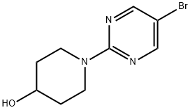 1-(5-BROMOPYRIMIDIN-2-YL)-4-PIPERIDINOL 구조식 이미지