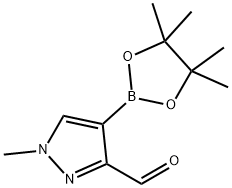 1-Methyl-4-(4,4,5,5-tetraMethyl-1,3,2-dioxaborolan-2-yl)-1H-pyrazole-3-carboxaldehyde Structure