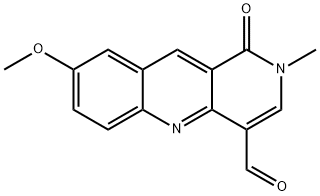 8-METHOXY-2-METHYL-1-OXO-1,2-DIHYDROBENZO[B]-1,6-NAPHTHYRIDINE-4-CARBALDEHYDE 구조식 이미지