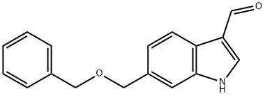 6-BENZYLOXYMETHYL-1H-INDOLE-3-CARBALDEHYDE Structure