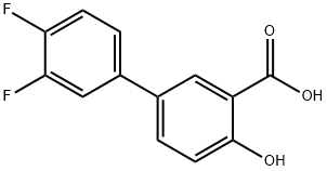 3',4'-Difluoro-4-hydroxy-[1,1'-biphenyl]-3-carboxylic Acid Structure