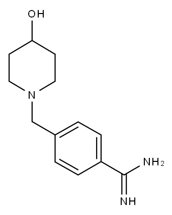 4-(4-HYDROXY-PIPERIDIN-1-YLMETHYL)-BENZAMIDINE Structure