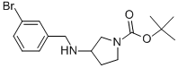 3-(3-BROMO-BENZYLAMINO)-PYRROLIDINE-1-CARBOXYLIC ACID TERT-BUTYL ESTER Structure