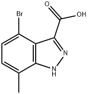 4-BROMO-7-METHYL-3-(1H)INDAZOLECARBOXYLIC ACID Structure