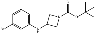 3-(3-BROMO-PHENYLAMINO)-AZETIDINE-1-CARBOXYLIC ACID TERT-BUTYL ESTER Structure