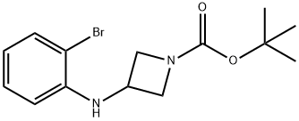 3-(2-BROMO-PHENYLAMINO)-AZETIDINE-1-CARBOXYLIC ACID TERT-BUTYL ESTER Structure
