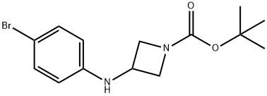 3-(4-BROMO-PHENYLAMINO)-AZETIDINE-1-CARBOXYLIC ACID TERT-BUTYL ESTER Structure