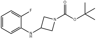 3-(2-FLUORO-PHENYLAMINO)-AZETIDINE-1-CARBOXYLIC ACID TERT-BUTYL ESTER Structure