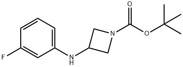 3-(3-FLUORO-PHENYLAMINO)-AZETIDINE-1-CARBOXYLIC ACID TERT-BUTYL ESTER Structure