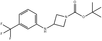 1-BOC-3-(3-트리플루오로로메틸-페닐라미노)-아제티딘 구조식 이미지