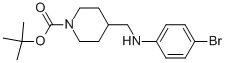 1-BOC-4-[(4-브로모-페닐아미노)-메틸]-피페리딘 구조식 이미지