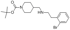 1-BOC-4-([2-(2-브로모-페닐)-에틸아미노]-메틸)-피페리딘 구조식 이미지