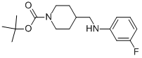 1-BOC-4-[(3-FLUORO-PHENYLAMINO)-METHYL]-PIPERIDINE 구조식 이미지