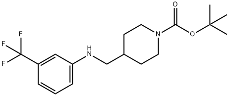 1-BOC-4-[(3-트리플루오로메틸-페닐아미노)-메틸]-피페리딘 구조식 이미지