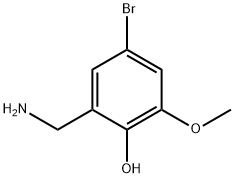 5-브로모-2-하이드록시-3-메톡시벤질아민 구조식 이미지