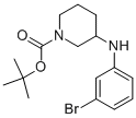1-BOC-3-(3-브로모-페닐라미노)-피페리딘 구조식 이미지