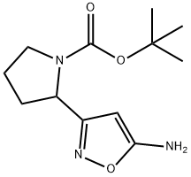 2-(5-AMINO-ISOXAZOL-3-YL)-PYRROLIDINE-1-CARBOXYLIC ACID TERT-BUTYL ESTER Structure