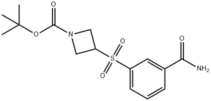 3-(3-CARBAMOYL-BENZENESULFONYL)-아제티딘-1-카르복실산tert-부틸에스테르 구조식 이미지
